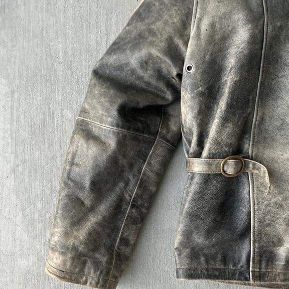 Victory Motorcycles USA Genuine Leather Distressed Two-Tone Jacket Men’s Large - Picture 8 of 9